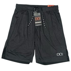2XIST Men’s Athletic Shorts Dark Gray Logo Drawstring XL New